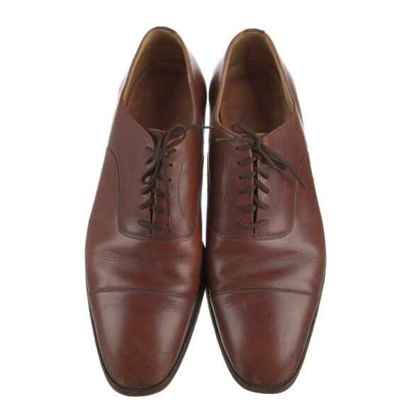 Church’s Authentic Leather Oxfords Oxford Solid Brown Shoes 12.5 - Picture 3 of 8